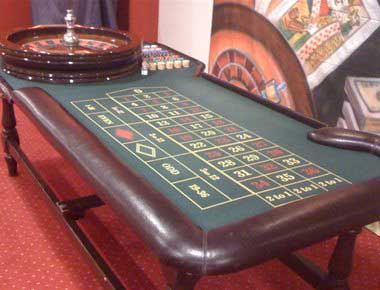 Casino table at team building event