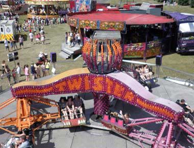 Aerial Shot of Twister Fairground Ride