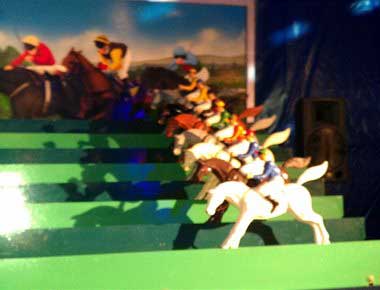 Roll a ball seaside horse racing game