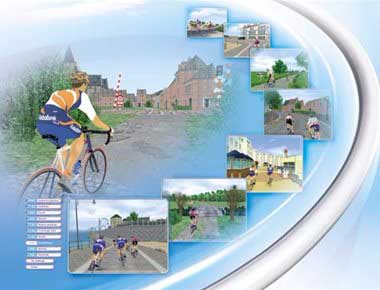 Screen shot of the bicycle simulator graphics